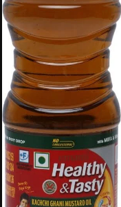 Emami Healthy and Tasty Kachi Ghani Mustard Oil Bottle
